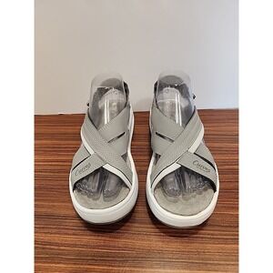 Curves Women's Shape Up Sandals  Size 8 Rockers Exercise Toning Shoes Grey